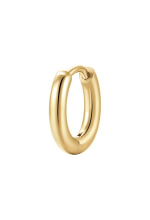 Mono Orecchino Cerchio Acciaio Dorato Anallergico Misura 13mm Luca Barra OK1579