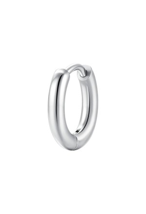 Mono Orecchino Cerchio Acciaio Anallergico Misura 13mm Luca Barra OK1578
