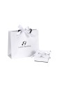 Mono Orecchino Cerchio Zirconi Bianchi Acciaio Anallergico Misura 13mm Luca Barra OK1552