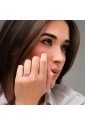 Anello Trilogy Cuore Zirconi Bianchi Acciaio Anallergico Misura M Luca Barra ANK670