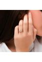 Anello Trilogy Cuore Zirconi Bianchi Acciaio Anallergico Dorato Misura M Luca Barra ANK672