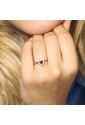 Anello Zirconi White Cuore Centrale Rosso Acciaio Luca Barra ANK647