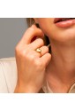 Anello Cuore Acciaio Anallergico IP Gold Misura Regolabile Luca Barra ANK713
