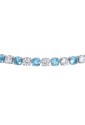 Bracciale Donna Tennis Luca Barra Acciaio Anallergico Cristalli Azzurri Bianchi BK2636