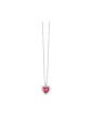 Collana Girocollo Cuore Zirconi Rossi Bianchi Acciaio Anallergico Luca Barra CK2225