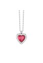 Collana Girocollo Cuore Zirconi Rossi Bianchi Acciaio Anallergico Luca Barra CK2225