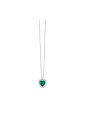 Collana Girocollo Cuore Zirconi Verde Bianchi Acciaio Anallergico Luca Barra CK2224