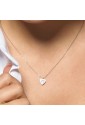 Collana Girocollo Cuore Zirconi Bianchi Acciaio Anallergico Luca Barra CK2223