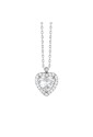 Collana Girocollo Cuore Zirconi Bianchi Acciaio Anallergico Luca Barra CK2223