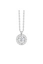 Collana Girocollo Ciondolo Zirconi Bianchi Acciaio Anallergico Lunghezza 45cm Luca Barra CK2226