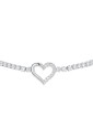 Bracciale Tennis Zirconi Bianchi Cuore Acciaio Anallergico Luca Barra BK2867