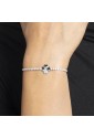 Bracciale Tennis Zirconi Bianchi Quadrifoglio Acciaio Anallergico Luca Barra BK2866