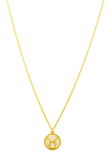Collana Ciondolo Zodiaco Toro Argento Dorato Miss Miss L7DEDFM