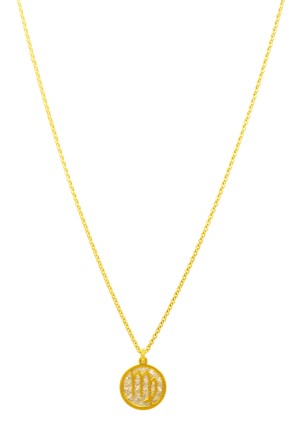 Collana Ciondolo Zodiaco Vergine Argento Dorato Miss Miss 8B1W1FM