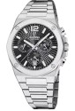 Orologio Festina Chrono Vallee Swiss Made Datario Quadrante Nero Acciaio Uomo F22002/4
