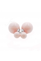 Orecchini Doppia Perla Tribal Argento Anallergico 8197