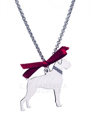 Collana Charm Cane Boxer Argento 925% Dog Happy Pet Enpa Unoaerre 8348