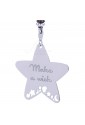 Collana Lady Argento Charm Stella Incisione Make A Wish My Charm ACH2