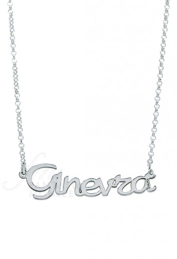 Collana Lady Argento Nome Ginevra Large My Charm AG0I04