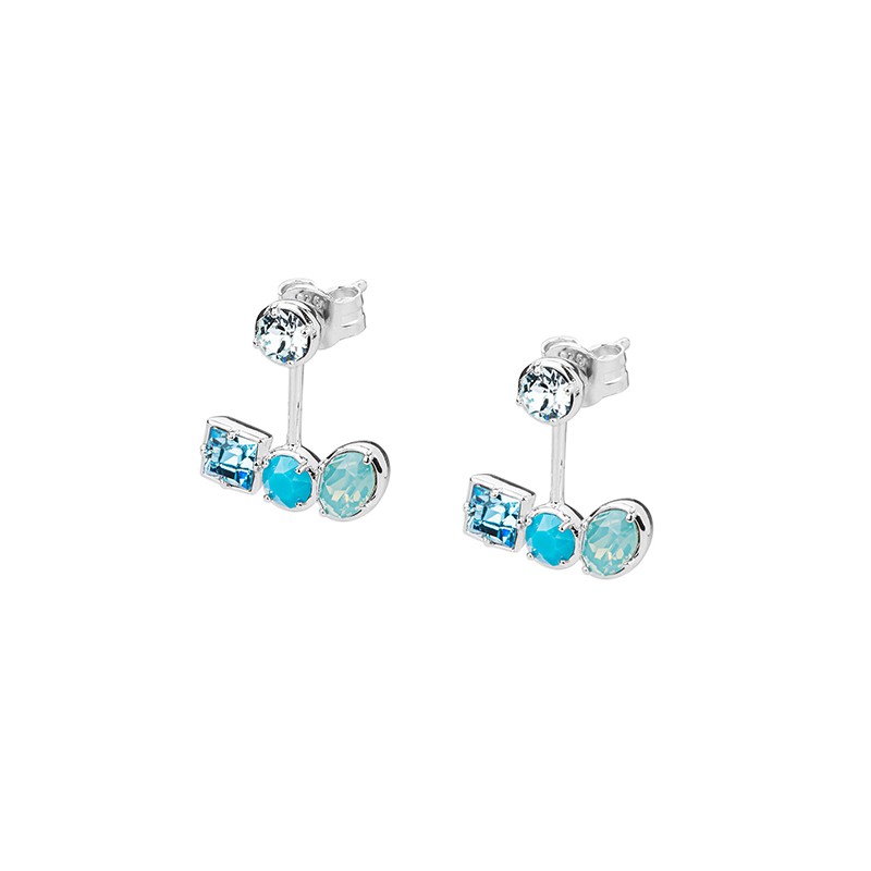 Argento Chic-Net orecchini turchese ovale 10 millimetri orecchini