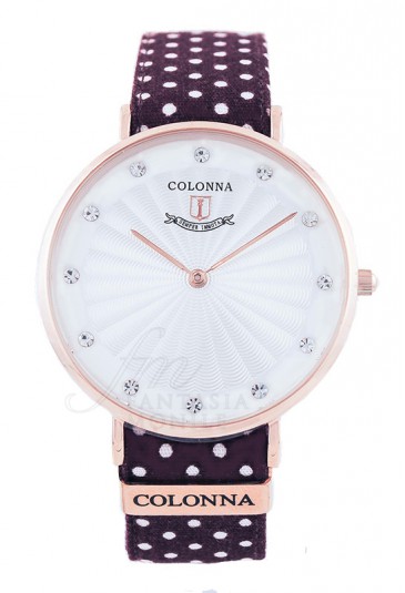 Orologio Donna Colonna Polsino Sartoriale Vintage Tessuto Ultrapiatto