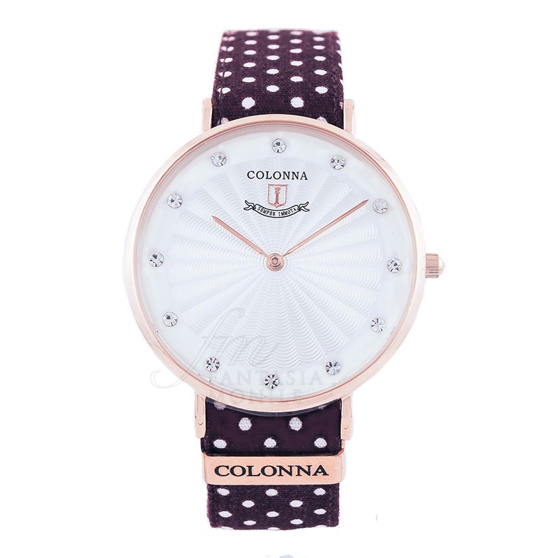 Orologio Donna Colonna Polsino Sartoriale Vintage Tessuto Ultrapiatto