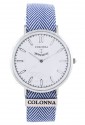 Orologio Uomo Cinturino Sartoriale Spiga Blu Medio Colonna H5H7AFM