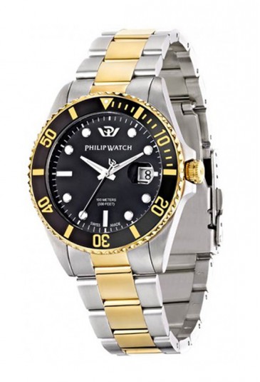 Philip Watch Orologio Uomo Bicolore Elegante Datario Solo tempo