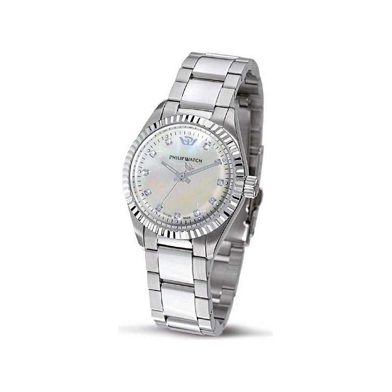 Philip Watch Orologio Donna Lady Acciaio Madreperla Diamanti Caribe