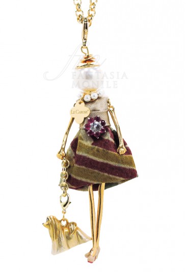 Collana Donna Le Carose New 2016 Dogs Cane Maltese Pink Mood NTAWHFM