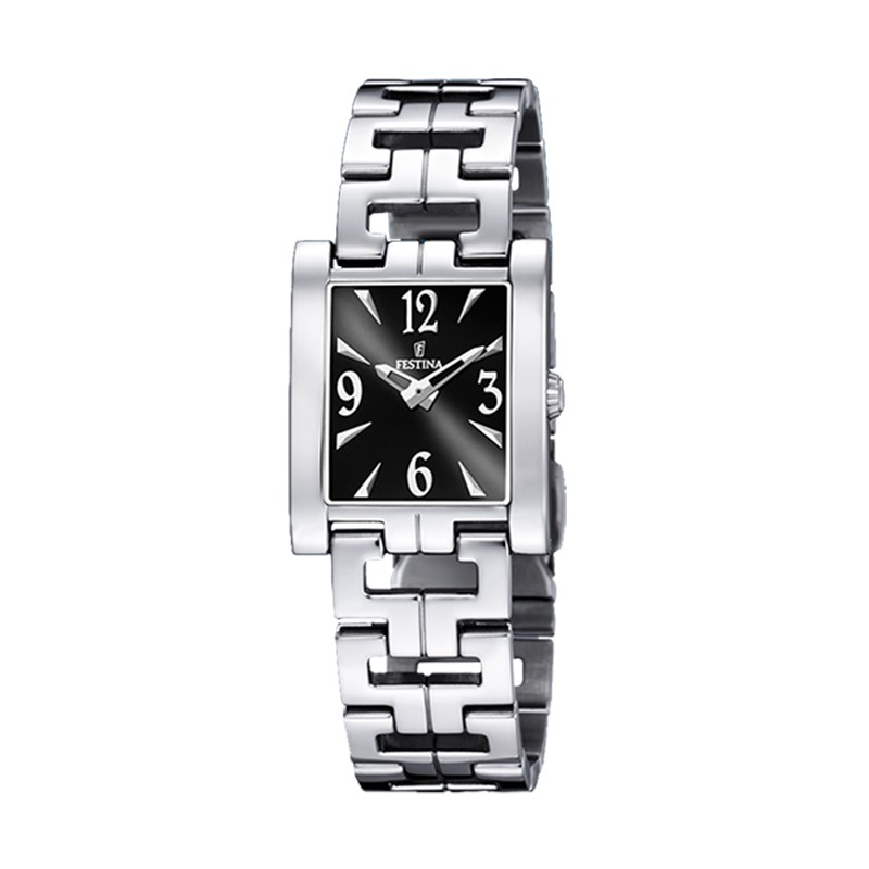F16364/2 Orologio Donna Acciaio Quadrante Nero Quadrato Festina