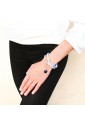 Bracciale Donna Doppio Giro Occhio Gatto Angelite Perle Lapis Sovrani J2483