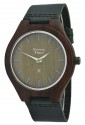 Orologio Uomo Legno Sandalo Cinturino Cuoio Brown Wood Green Time ZW017C