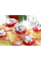RAVIOLI IN SALSA DI GAMBERI CON FIOCCHI ARGENTO ALIMENTARE