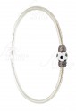 Bracciale Juventus Pallone Bianconero Squadra Calcio Tube Argento 925 Fantasia Monile EIN8HFM