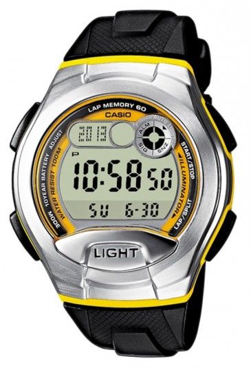 Orologio Sport Nero GIallo Casio W-752-9BVES