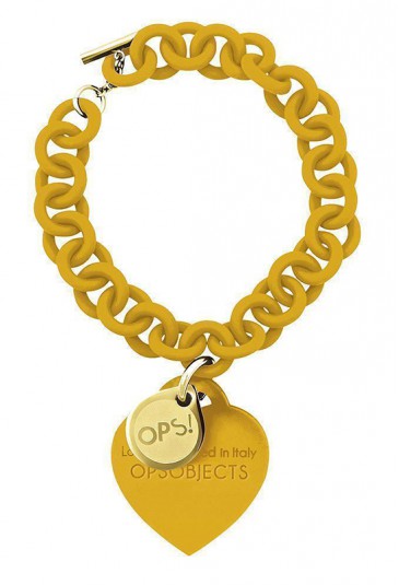 Bracciale Ops!Love Silicone Gomma Giallo Senape OPSBR-121