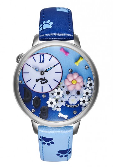 Orologio Donna Cartolina Dog Flower 3D Celeste Braccialini TUA 128/AA