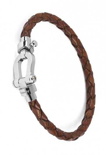 Bracciale Uomo Rodeo Acciaio Pelle Gioielli Man Brosway RE03A