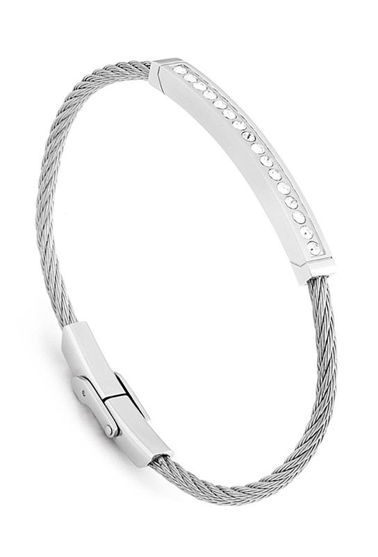 RO03 Bracciale Uomo Acciaio Cristalli Man Royal Bijoux Brosway RO03