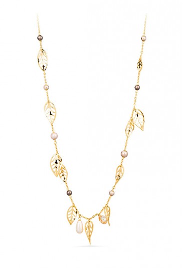 Collana Donna Leaves Acciaio Perle Swarovski Brosway BLS04