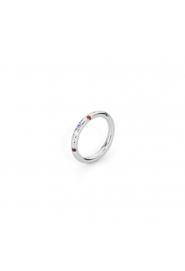Anello Zirconi Colorati Argento CN31B