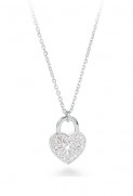 Brosway Collana Donna in Acciaio e Cristalli con Simbolo Cuore | Collezione C-lover - BOV04