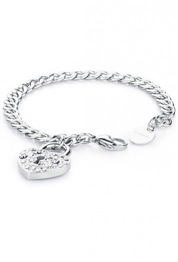 Bracciale Donna Private Acciaio Cuore Lucchetto Swarovski Brosway BPV14