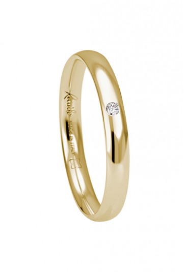 Fede Classica Oro 18kt Gialla Diamante Recarlo XE154/G