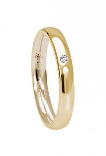 Fede Classica Oro 18kt Gialla Diamante Recarlo XE157/G