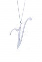 Collana Donna Iniziale Argento 925% Silver Lettera V Unoaerre 8358