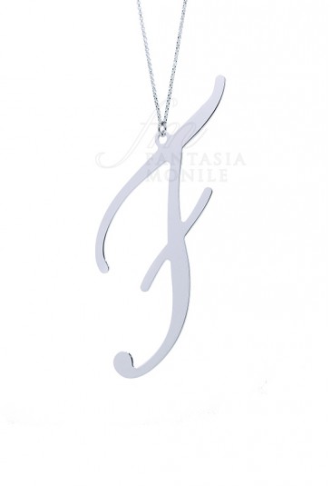 Collana Donna Iniziale Argento 925% Silver Lettera F Unoaerre 8360