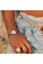 Bracciale Donna Rigido Schiava Iniziale White Lettera L Dvccio 7899