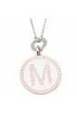 Collana Donna Lunga Iniziale White Lettera M Dvccio 7876
